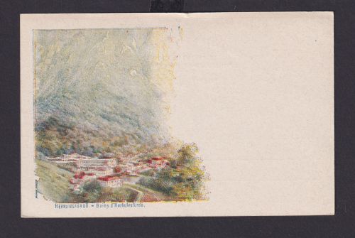 Ungarn Litho Ganzsache 5 Kreuzer Herkulesfürdo Herkulesbad