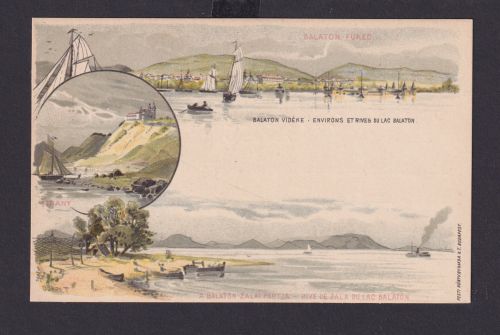 Ungarn Litho Ganzsache 5 Kreuzer Balaton Plattensee