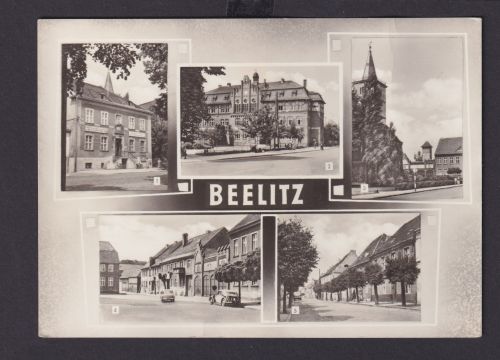 Ansichtskarte Beelitz Brandenburg Bildung Diesterwegschule Religion Marienkirche