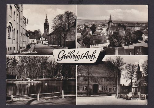 Ansichtskarte Gröbitz Sachsen Anhalt Versch. Ortsansichten n. Plessa Brandenburg