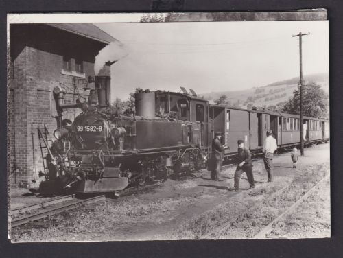 Ansichtskarte Lokomotiven Schmalspurbahn Wolkenstein Jöhstadt 3er Set