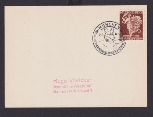 München Bayern Deutsches Reich Drittes Reich Karte SST Reichsstrassensammlung d.