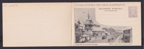 Mosambik Mozambique Afrika Portugal Kolonien selt. Bild Ganzsache Doppelkarte
