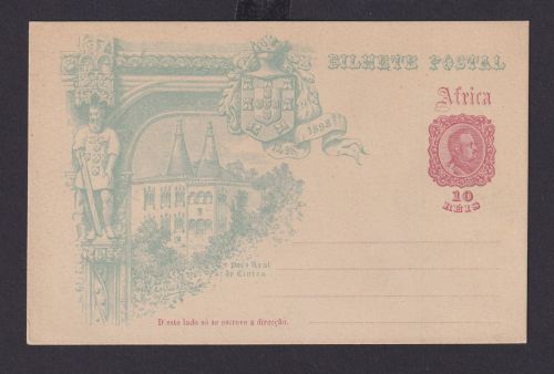 Portugisisch Indien Portugal Kolonien Ganzsache Africa 10 Reis 1498-1898