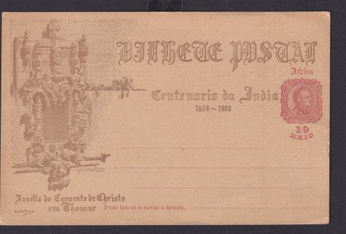 Portugisisch Indien Portugal Kolonien Ganzsache Fenster des Klosters v. Christus