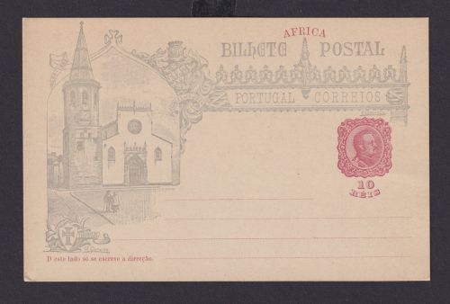 Portugisisch Indien Portugal Kolonien Ganzsache Afrika 10 Reis Fernandes