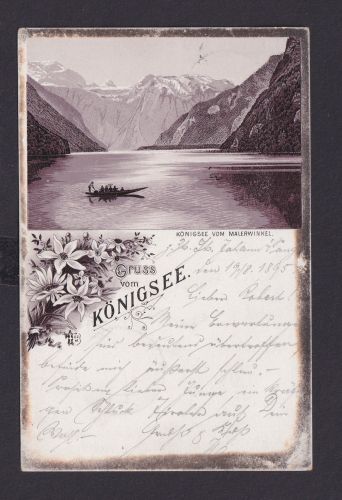Vorläufer Ansichtskarte Königsee Bayern ab St. Johann Pongau Österreich n.