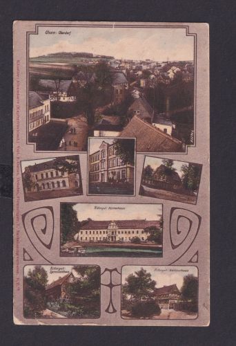 Ansichtskarte Ohorn Sachsen Versch. Ansichten n. Ohorn 17.03.1907 Künstler