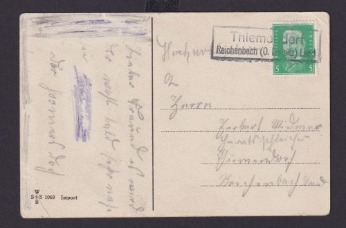 Deutsches Reich inter. R2 Thiemendorf Reichenbach Oberlausitz Sachsen auf guter