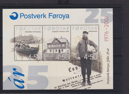Dänemark Färöer Block 10 Luxus postfrisch 25 Jahre Färöische Post
