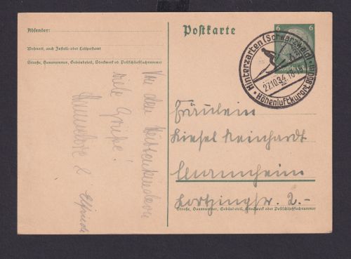 Sport Hinterzarte Baden Württemberg Deutsches Reich Drittes Reich Karte Urlaub