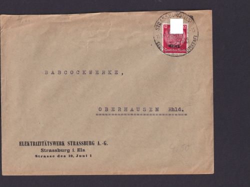 Strassburg Besetzung Elsaß II. Weltkrieg Deutsches Reich Drittes Reich Briefe