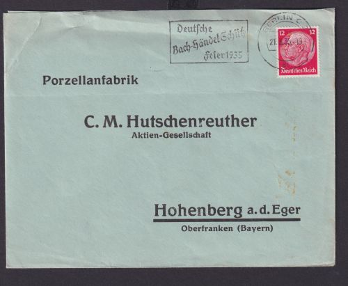 Berlin Deutsches Reich Drittes Reich Brief Anlass Kunst Kultur SST Deutsche