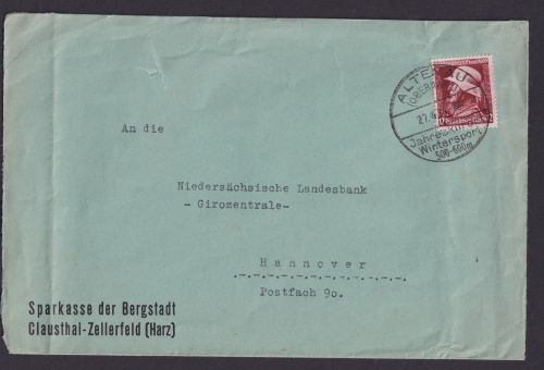 Altenau Oberharz Niedersachsen Deutsches Reich Drittes Reich Brief Urlaub Sport