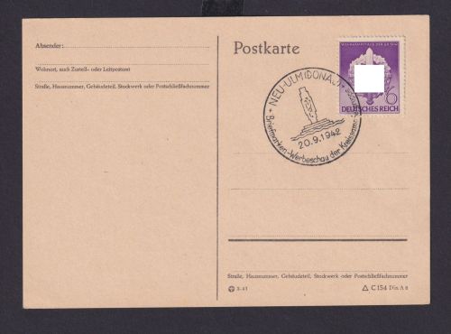 Neu Ulm Bayern Deutsches Reich Drittes Reich Karte Philatelie SST Briefmarken