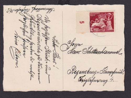 Schwandorf Bayern Deutsches Reich Drittes Reich Ansichtskartekarte Geburtstags