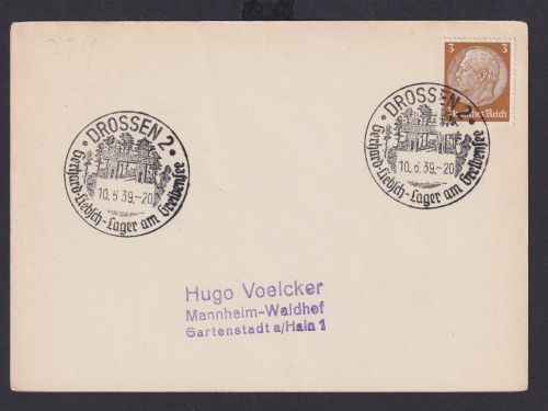 Drossen Brandenburg Deutsches Reich Drittes Reich Karte SST Gerhard Liebsch