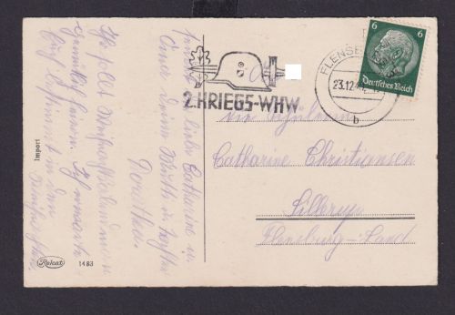 Flensburg Schleswig Holstein Deutsches Reich Drittes Reich Ansichtskarte SST 2.