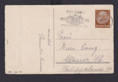 Mainz Rheinland Pfalz Deutsches Reich Drittes Reich Ansichtskarte Anlass SST