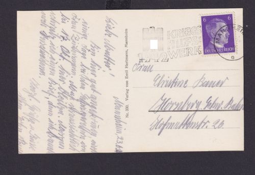 Mannheim Baden Württemberg Deutsches Reich Drittes Reich Ansichtskarte SST
