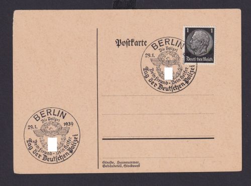 Polizei Berlin Deutsches Reich Drittes Reich Karte SST Polizei Dein Freund und