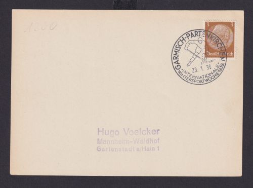 Garmisch Partenkirchen Bayern Deutsches Reich Drittes Reich Karte Sport