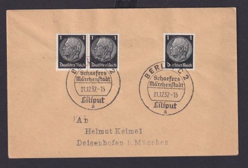 Zusammendruck Berlin Deutsches Reich Drittes Reich Brief Kinder Spaß SST