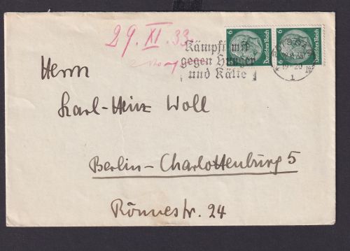 Zusammendrucke Potsdam Brandenburg Deutsches Reich Drittes Reich Brief SST