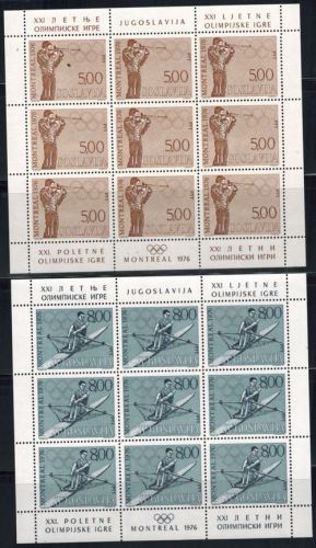 Olympia Sport Jugoslawien 1656-1659 Sommerspiele Montreal Kleinbogensatz