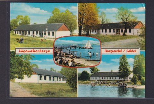 Ansichtskarte Borgwedel Schleswig Holstein Schlei Fluß Jugendherberge