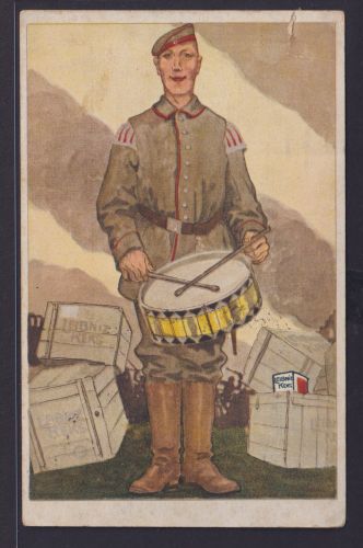 Ansichtskarte Reklame Leibniz Keks Trommler in Uniform Feldpostkarte