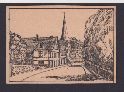 Mini Ansichtskarte 11,5 x 8,5 Feldpost n. Bünde Westfalen 15.09.1942