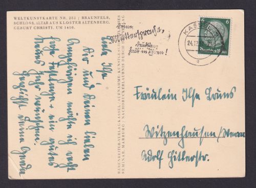Kassel Hessen Deutsches Reich Drittes Reich Ansichtskarte SST nach Witzenhausen