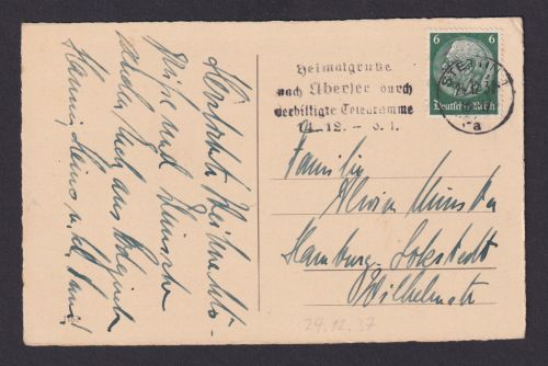 Stettin Pommern Ostgebiete Deutsches Reich Drittes Reich Ansichtskarte Postsache