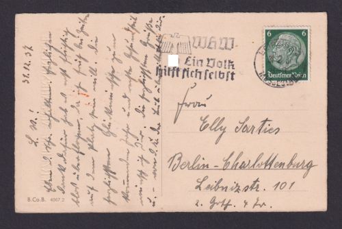 Leipzig Sachsen Deutsches Reich Drittes Reich Ansichtskarte SST Ein Volk hilft