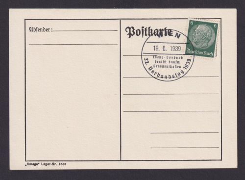 Ostmark Wien Österreich Deutsches Reich Drittes Reich Postkarte Anlass SST 32.