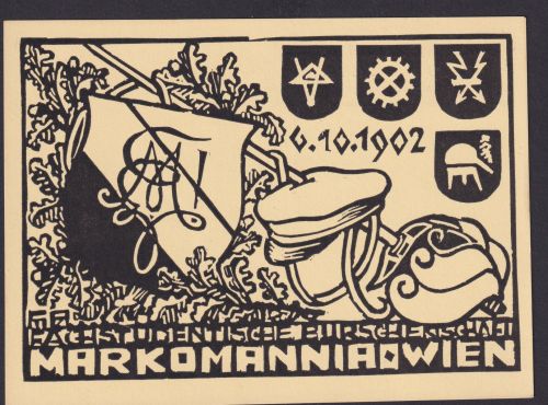 Burschenschaft Markomannia Ansichtskarte Studentika Wien Österreich