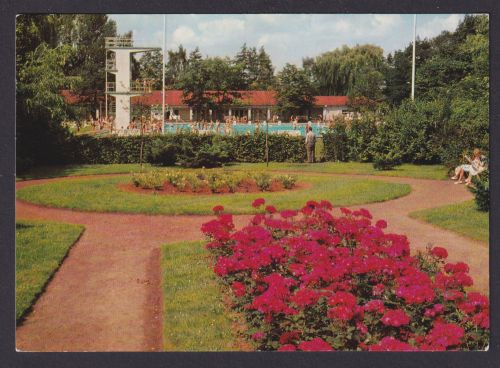 Ansichtskarte Bünde Westfalen Freibad Bürgerpark Verlag Hans Wagner Vlotho