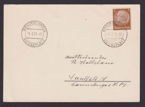 Braunschweig NiedersachsenDeutsches Reich Drittes Reich Karte SST Braunschweig