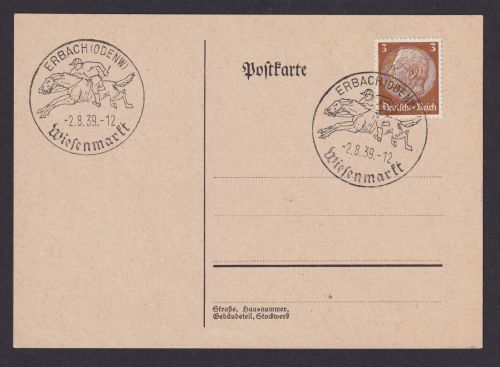 Erbach Odenwald Hessen Deutsches Reich Drittes Reich Karte Anlass Reitertage SST