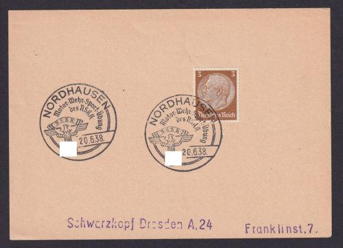 Nordhausen Thüringen Deutsches Reich Drittes Reich Karte Anlass Sport SST Motor