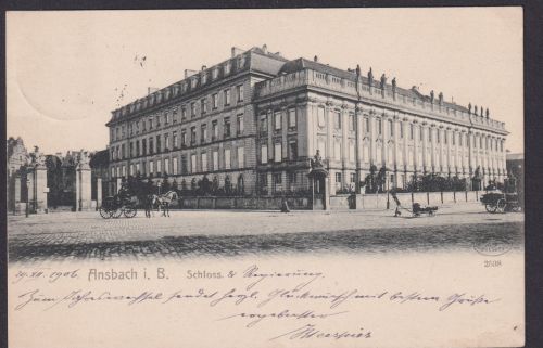 Ansichtskarte Ansbach Bayern Schloß n. Rothenbach Rheinland Pfalz