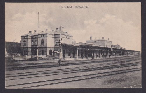 Ansichtskarte Herbesthal Belgien Bahnhof n. Blankenberghe Belgien