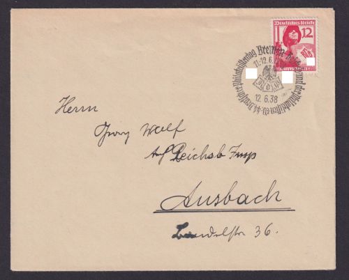 Bremen Deutsches Reich Brief Philatelie SST Reichsbund der Philatelisten
