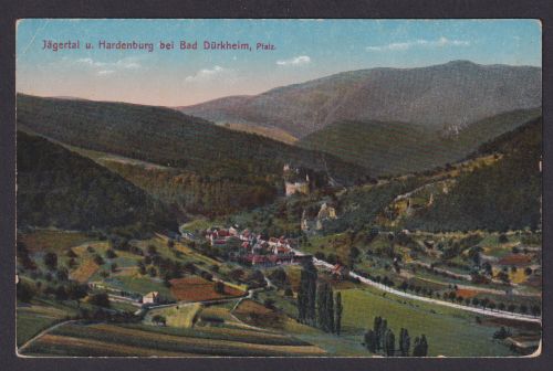 Ansichtskarte Bad Dürkheim Rheinland Pfalz Jägertal Hardenburg Verlag Louis