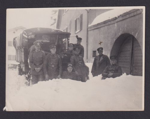 Privat Foto Militaria Hindelang Bayern Soldaten im Schnee 1928