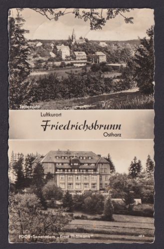 Ansichtskarte Friedrichsbrunn Sachsen Anhalt Ostharz Tewilansicht FDGB