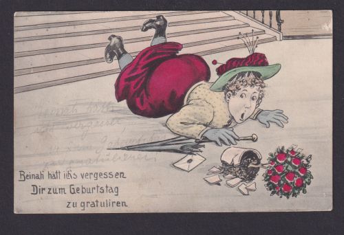 Ansichtskarte Scherzkarte Humor Geburtstagsgruß ab Hannover Niedersachsen n.