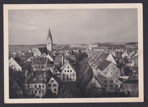 Ansichtskarte Ortsansicht b. München Fliegeraufnahme Feldpost n. Nieder Ramstadt