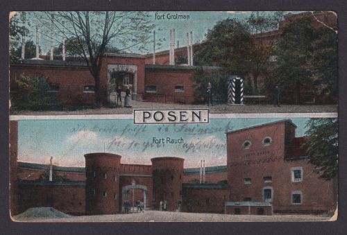 Ansichtskarte Posen Preußen Deutsche Ostgebiete Polen Fort Grolmann Fort Rauch